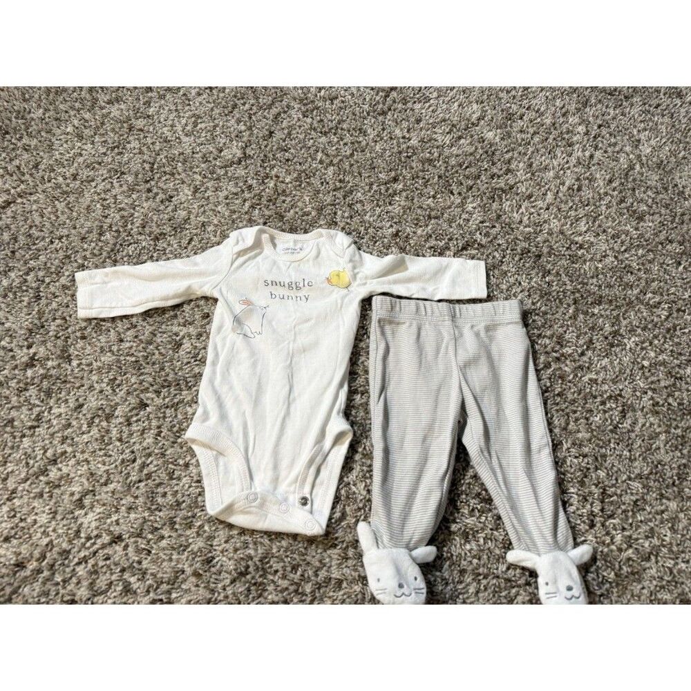 Carter’s Baby Easter Outfit Bunny Bodysuit & Footed Pants Set 3M